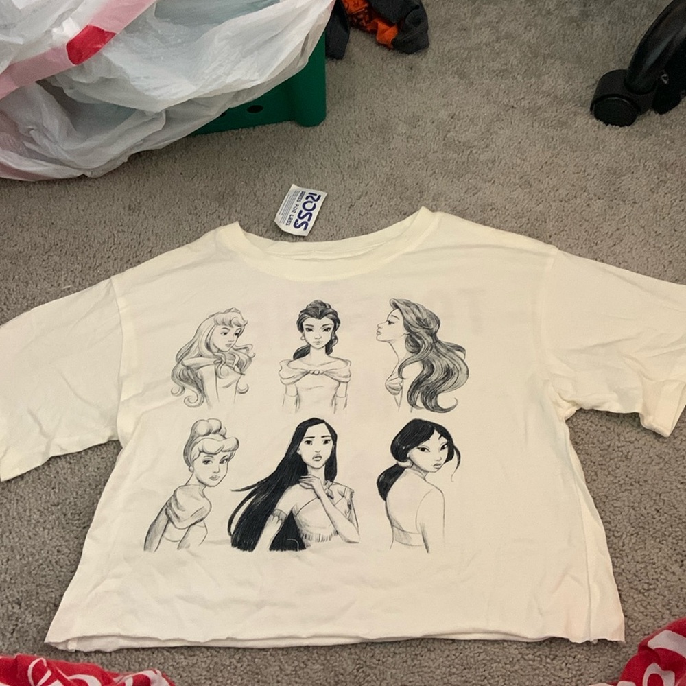 Disney, princess, cropped T-shirt, "together, we can change the world"